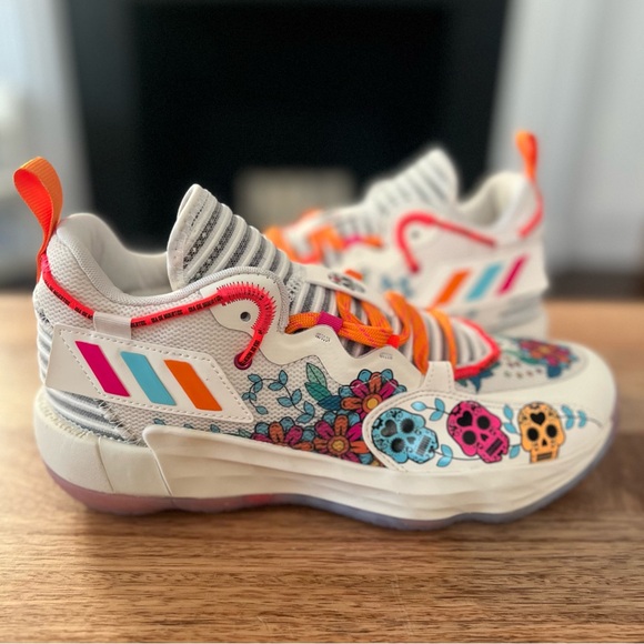 Adidas Dame 7 “Day of the Dead” - Men’s Size 8.5 - (GW3832) - Picture 1 of 5